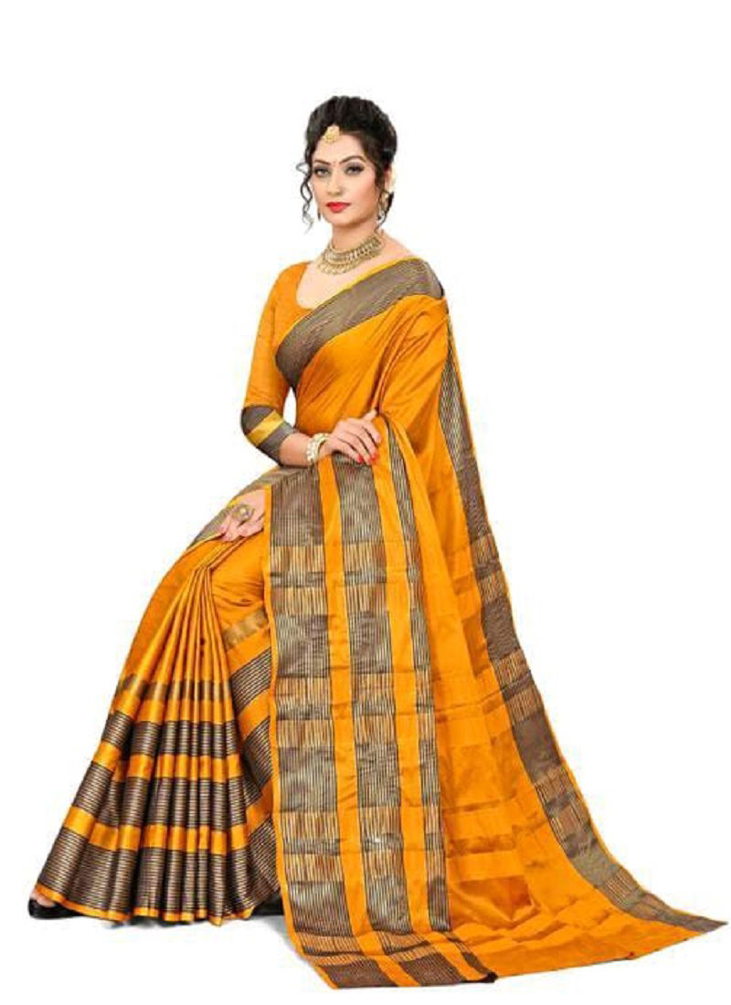 Ritika Aura Cotton Silk With Zurl Pallu Saree Catalog